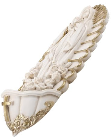 TOPBATHY Acquasantiera Da Parete in Resina Leggera Decorazione Religiosa Guadalupe Per e Ambienti Domestici Supporto Per Acqua Santa e Funzione Contenitore Decorativo