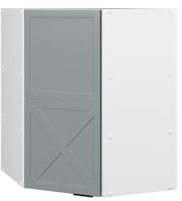 Vicco Armario Colgante de Esquina Fame-Line, Azul Claro-Gris, 57 cm, para Combinar con Otros módulos de la Serie Fame-Line