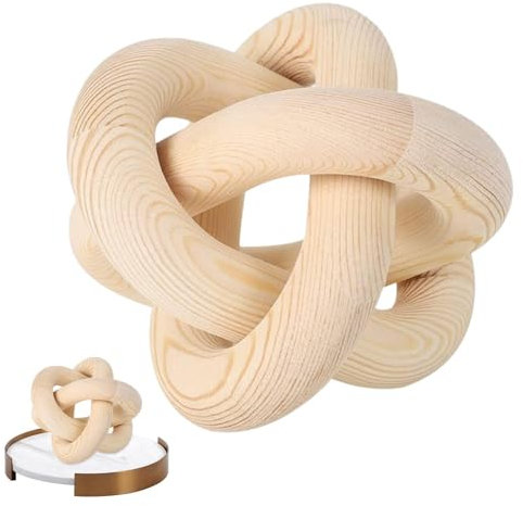 Decorazione di nodi di legno: decorazione di nodi di legno per tavolo per vetrina, libreria, scrivania, catena decorativa intagliata a mano per soggiorno, ufficio, caffetteria