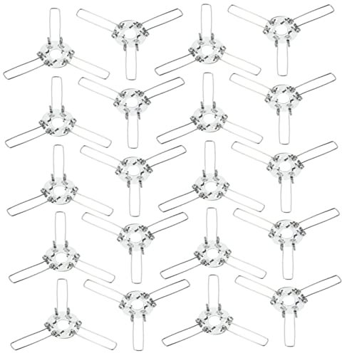 Veemoon 20piezas Accesorios Para Cubiertas De Lámparas Clips De Resorte Diseño De Puntas y Hebillas De Hierro Para Fijación Estable Pantallas De Lámpara De Uso Doméstico