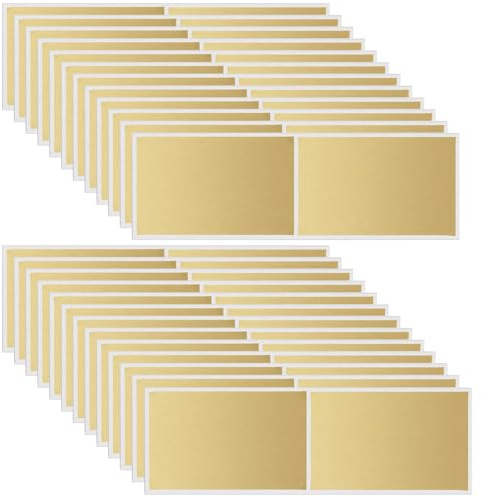 Cuadrado Pegatinas Rasca y Gana Oro, 50 Piezas, 58 mm×35 mm