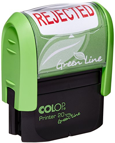 COLOP P20GLREJ Rejected Green Line Word Stamp,37x13mm