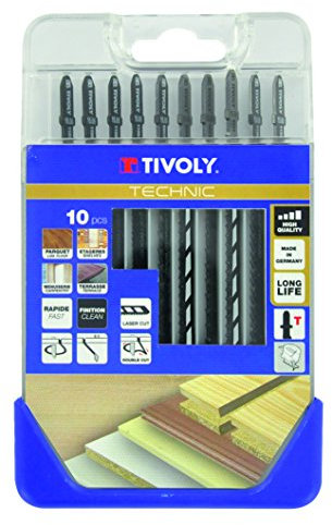 Tivoly XT505570001 Lames de scie sauteuse, Gris, Set de 10 Pièces