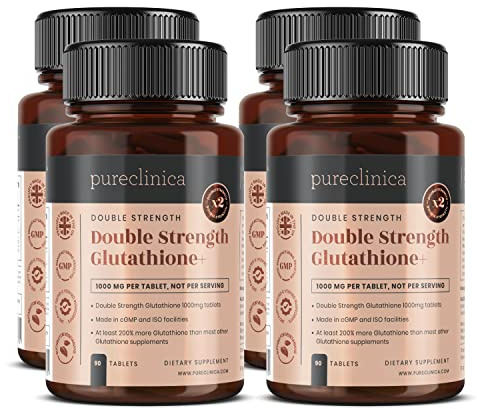Glutation 1000 mg – 4-pack, 240 tabletter – med 500 mg reducerat glutation, 300 mg ALA och 200 mg vitamin C per tablett