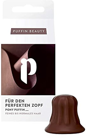 pony puffin CHOCOLATE | Für den perfekten Zopf voller Volumen & Halt - Made in Germany | Latexfrei & vegan | Hebt Deinen Zopf auf das nächste Level | Braun für alle dunklen Haare