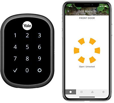 Yale Assure Lock SL, Wi-Fi and Bluetooth Deadbolt - Compatible with Alexa, Google Assistant, HomeKit, Airbnb and More - Black Suede
