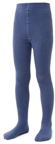 STEVEN Collants en coton uni et lisse pour enfants/Hauteur 27-62/Parfait pour les journées plus fraîches/Opaque/Collants pour enfants/Unisexe/Âges 0-11/Jeans/68cm-74cm