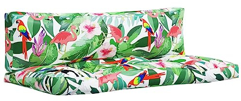 vidaXL Coussins de Palette 2 pcs Multicolore Tissu Oxford, Coussin, Coussin de canapé, Oreiller de Dos, Coussin extérieur, Coussin de siège