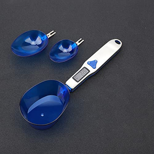 Báscula Digital de Cuchara, 500 G/0,1 G, Cuchara Ranurada para Huevo Escalfado, Báscula de Cocina LCD Portátil, Báscula Digital de Cuchara para Alimentos para Mantequilla,