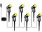 Yuusei Gartenbeleuchtung 6er Set/20M, Warmweiß 3000K Led Strahler Außen, IP65 Wasserdicht Gartenlampe für Außen Garten Terrasse Bäume Rasen