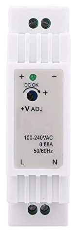 DR-15-12 Fuente De Alimentación De Carril DIN Industrial DIN, Fuente De Alimentación Conmutada De 12 V Módulo De Alimentación De Carril DIN De Potencia Estable 12 V 1,25 A 15 W (DR-15-12)(DR-15-12)