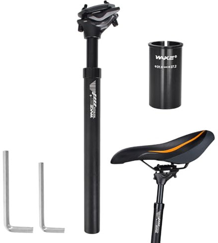 Sattelstütze Gefedert Ø27,2/31,6,Spring Federsattelstütze,Fahrrad Sattelstange,Gefederte Sattelstütze für E-Bike,MTB,Downhill,Trekking Citybike