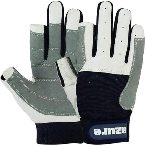 Amara - Guanti da vela resistenti, con palmo rinforzato, traspiranti, per canottaggio, pesca, kayak, canoa, sci, equitazione, corsa, escursionismo, interno/esterno, con dita intere, taglia XS - XXXL
