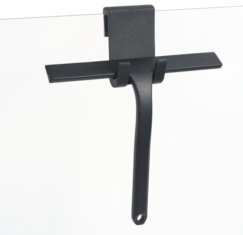 OTraki Escobillas De Baño 22.8cm, Silicona Limpia Cristales con Gancho Rasqueta Limpiacristales Ducha, Limpiamamparas De Baño para Baño, Azulejos, Espejos, Ventanas (Negro)