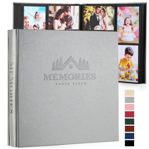 DazSpirit Fotoalbum 10x15 600 Fotos, Einsteckalbum aus Kunstleder mit edler Prägung, Großes Fotobuch zum Einstecken für Hochzeit Baby Familie, Klassisches Erinnerungsbuch für einfache Organisation