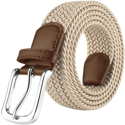 Bellvare Elastic Braided Stretch Belt for Men & Women, Woven Adjustable Casual Golf Belt, Comfortable Stretch Fit, No Fixed Holes, Smart Belt for Jeans, Trousers & Chinos