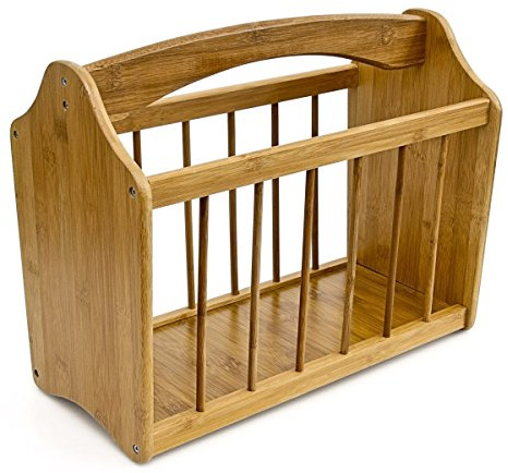 K2M Bamboo Magazine Rack, Magazine Holder, Newspaper Stand