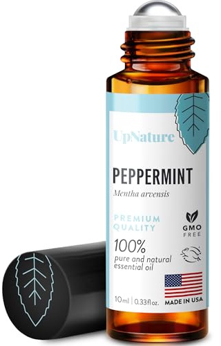 UpNature Peppermint Oil Roll On – 100% Natural Nausea & Morning Sickness Relief for Pregnant Women – Peppermint Essential Oil Pregnancy Must Haves Rollerball