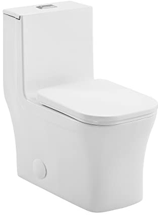 Swiss Madison Well Made Forever SM-1T278, Concorde One Piece Square Toilet Dual Flush 1.1/1.6 gpf with 10 Rough In
