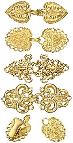 Syhood 4 Stück Vintage Pullover Schal Strickjacke Clips Retro Swirl Mantel Broschen Antike Umhang Brosche Keltischer Pullover Verschluss Kleid Hemd Clips für Damen (Gold, Süßer Stil)