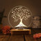 kaululu Personalisiert Baum des Lebens Nachtlicht Deko Lampe Nachtlicht Kinder Holzsockel Geschenke für Mama Weihnachten Geburtstag