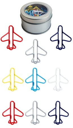 50 clips de papel de avión, 6 colores, marcapáginas de avión, clips de papel de metal, clips de notas musicales para oficina, escuela, suministros de papelería, 30 mm