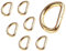 KAPSING 7 Stück Metallring Gold D Ringe Wirbelkarabiner Ring D Ringe 20mm Schlüsselverschlüsse Gürtelschnalle Nähen Schultergurt-Ersatzteile für Handtasche Rucksackgurte