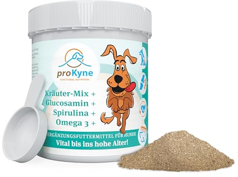 proKyne FUNCTIONAL NUTRITION 200g polvere di erbe | integratore alimentare all-in-one multivitaminici per cani | Supporta articolazioni sistema immunitario pelle pelliccia vitalità digestione. Per