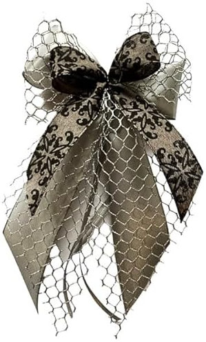 Unser schönster Tag Weihnachtsschleifen Schleifen Geschenke Weihnachten WS2330 im 10er Set - Silber, grau, Taupe, schwarz