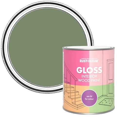 Rust-Oleum Green Interior Wood Paint in Gloss Finish - All Green 750ml