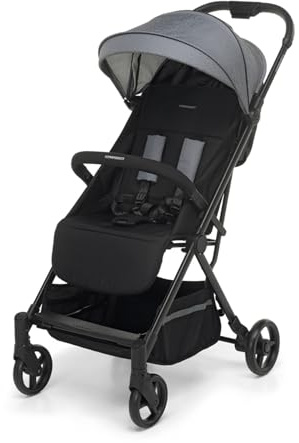 Foppapedretti Kompakt Voila-barnvagn, för barn 0–22 kg (0–4 år), stängning med 1 hand, självstående, justerbart ryggstöd, bärbart, dörrföremål, aluminiumram, betong