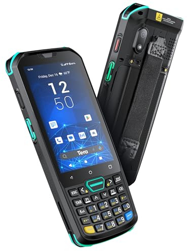Tera Android 11 Barcode-Scanner mit 26 Tasten HS7-Scan-Engine IP67 robust 4+64GB 5100 mAh Akku QC 3.0 Schnellladung 4” Touchscreen mobiles Terminal für Lagerbestandsscanner Modell P400