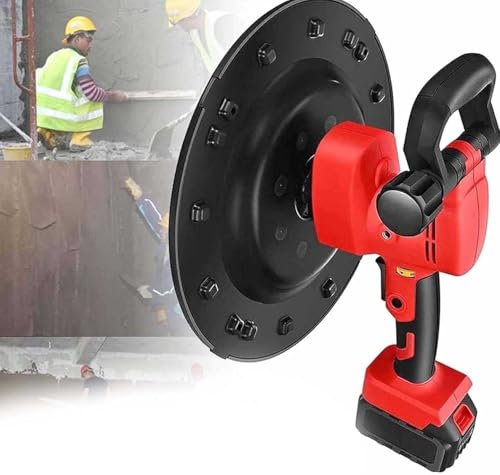 Elektrisk gipsslipmaskin, betongcementspade väggutjämningsmaskin med batteri – elektrisk gips murbruk cement kitt murslev vägg utjämning poleringsmaskin kit