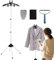 Steam Stand For Clothes, 4PCS Clothes Hangers For Steam Irons Adjustable Handheld Steam Iron Stand With Ironing Glove Collapsible Telescopic Clothes Rack For Clothes Steamer Accessories