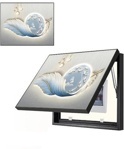 NZVZGKTNTW Electric Meter Box Cover,Meter Box Decorative Painting,Hide Distribution Box Panel Wall Hanging Painting,with Hydraulic Rod Supports(F,50x40cm/19.7x15.7inch)