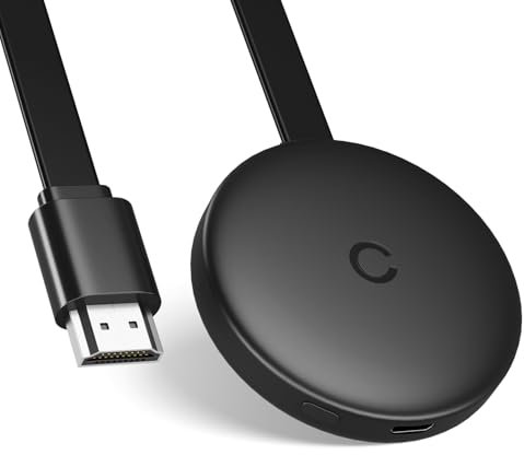 Dongle HDMI sans Fil, Adaptateur HDMI sans Fil Miracast 2,4/5 GHz, Dongle d'affichage WiFi 1080P Compatible Window/Mac/Android/iOS/Miracast/DLNA/Airplay, Compatible avec HDTV/Moniteur/Projekto