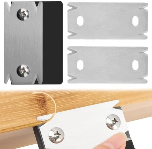 ZYEKIU Ensemble 3 Pièces Rabot Bois Plaqueuse de Chant Araseur de Chant Oupeur Chant pour Placage Avec 2 Lame Rechange Portable Coupe-Bande Chant Manuel pour Bois PVC ABS Coupe Bordure
