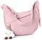 Aucuu Crossbody Bag Damen Umhängetasche, Halbmond Crossbody Bag, Cord Tasche Casual Schultertasche, Hobo Halfmoon Bag mit Verstellbarer Schultergurt, Bauchtasche Damen für Arbeit Reisen Alltag