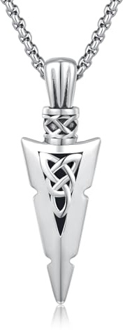 REDSUN viking pil tors hammare kedja 925 sterlingsilver ViKing kors hammare kors hänge keltiskt hänge amulett smycke för män son pojkar kvinnor män unisex, 37*12mm, Sterlingsilver, Onyx