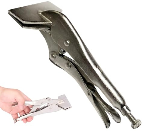 Pinze per lamiera, pinze di bloccaggio, lamiera a testa piatta regolabile, morsetti a becco d'anatra in acciaio al carbonio da 8 pollici per utensile manuale per maschera di saldatura, becco d'anatra