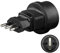 Goobay 95305 Schutzkontakt Buchse auf Italien Stecker Netzadapter Reiseadapter, 1 Stück,Schwarz