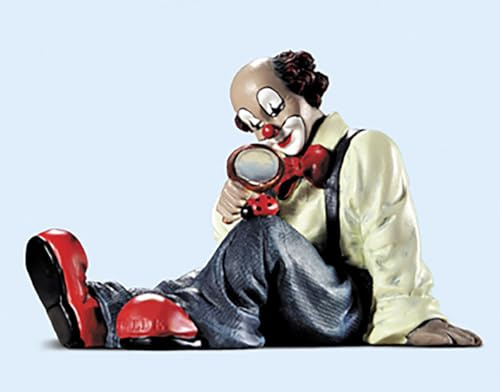 Gilde Clown The Great Acquaintance Made of Resin - Decorative Figure and Collector's Item - Multicoloured with Ladybird Motif