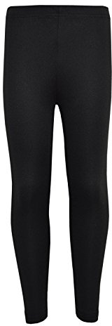 A2Z 4 Kids Girls Plain Legging Dance Fashion Leggings - New Legging Black 7-8