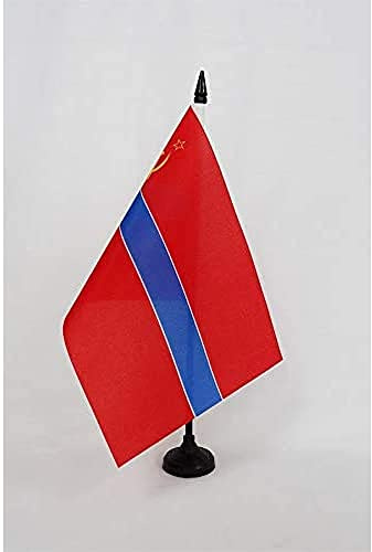 AZ FLAG Bordsflagga Uzbekiska socialistiska sovjetrepubliken 21x14 cm