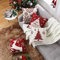 CAROMIO Kissenbezug Weihnachten 4er Set Leinen Look Kissenbezüge mit Weihnachtsbaum Hirsch Muster Rot Weihnachten Deko Kissenhülle für Schlafzimmer Auto Merry Christimas Cushion Covers 45 x 45 cm