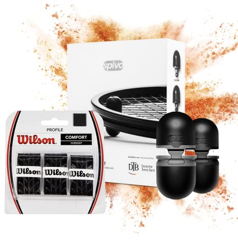 spivo ® Empfohlen vom DTB. Topspin direkt hören! 10Wochen Kurs für PROSpieler. Mehr Power&Spin! Zubehör Set, eigene Schlag Videoanalyse, Tennistrainer Buch + Wilson Overgrip