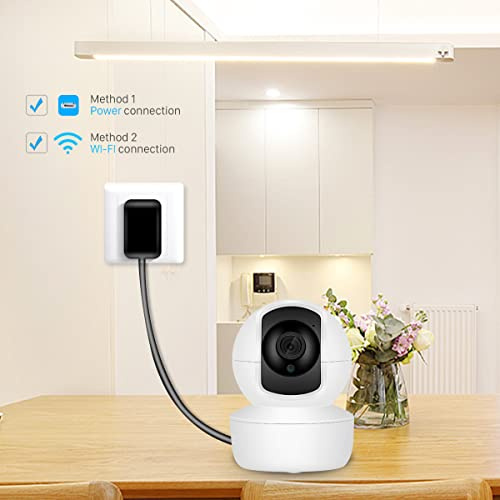 Indoor Security Camera 2K, Galayou Pet Camera, 360 Degree WiFi Home Security Camera for Baby/Elder/Nanny with Night Vision, Siren, 24/7 SD Card Storage, Works with Alexa and Google Assistant G2