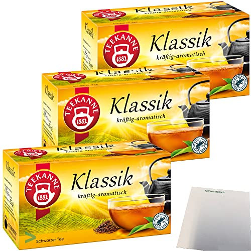 Teekanne Origins Klassik Traditionelle Mischung Schwarzer Tee 3er Pack (3x 20x1,75g Packung) + usy Block