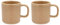 Villa Collection - Fjord Mug - Lot de 2 Tasses en porcelaine - 25 cl - Café & Thés - Resistant & Design - 11,5x8,1x8,7cm - anniversaire, fête des mères, fête des pères, noel - Crème