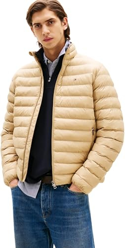 Tommy Hilfiger Uomo Giacca Imbottita Packable Recycled Jacket Relaxed Fit, Marrone (Camel), M